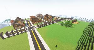 A view overlooking Sayorivill Spawn in the day. Click for Full Size.