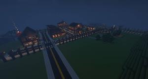 A view overlooking Sayorivill Spawn at night.